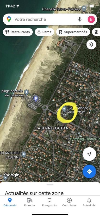 rez de chaussee bord de l océan Labenne Buitenkant foto